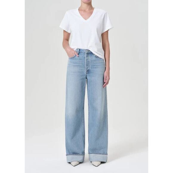 Dame High Rise Wide Leg Jeans